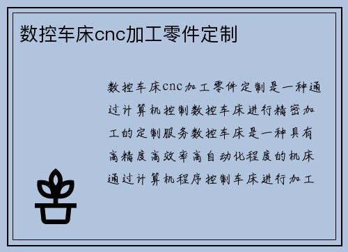 数控车床cnc加工零件定制